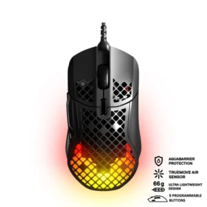 SteelSeries Aerox 5 RGB Ultra Lightweight Multi-Genre 9 Programmable Buttons Gaming Mouse
